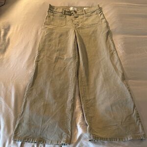 Frame Le Slim Palazzo Modernist pocket jeans in green. New without tags.